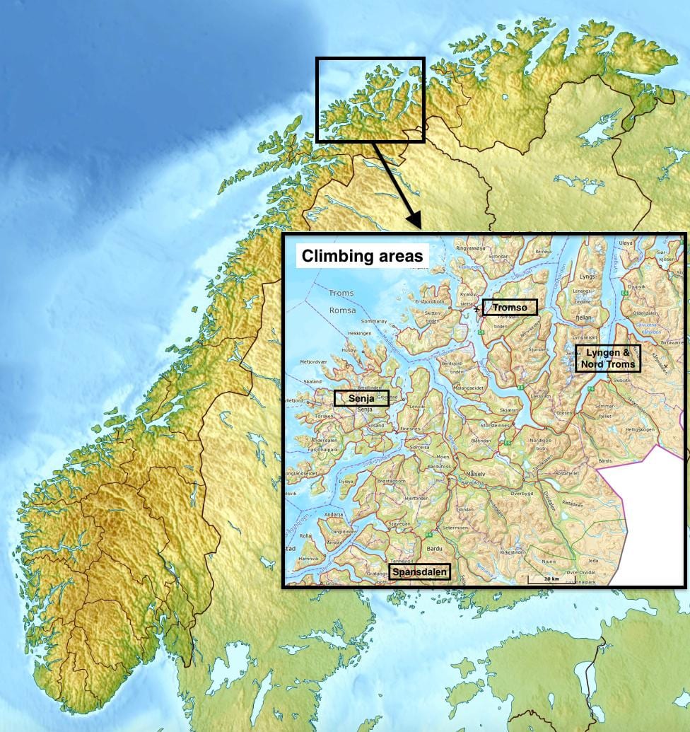 tromsø நார்வே வரைபடம்