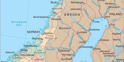 வரைபடம் நார்வே நீர்வீழ்ச்சிகள்
