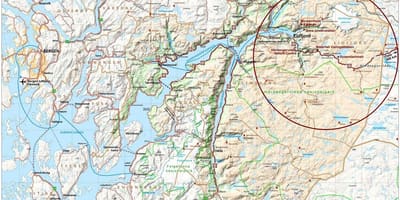 Hardangerfjord நார்வே வரைபடம்
